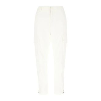 Dondup Straight Trousers, female, White, Size: W27 Straight Cargo Jeans