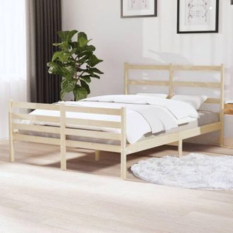 vidaXL Estructura De Cama Doble Peque&ntilde;a Sin Colch&oacute;n Madera Maciza Vidaxl
