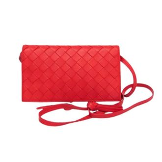 Bottega Veneta Pre-owned Cross Body Bags, female, Red, Size: ONE SIZE Pre-owned Intrecciato Shoulder Bag