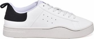 Diesel White Rubber Two-Tone Sneakers