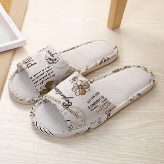 Generic 2026 Mens Slippers Men and Women House Non Slip Indoor Outdoor Home Slipper Sandals Open Toe Bedroom Breathable Shoes (Beige, 9)