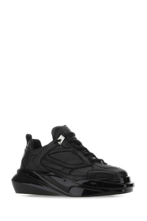 Alyx Womens Black Leather Hiking Sneakers Blk0001