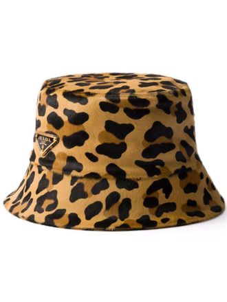 Prada Bucket Hat Leopard Pattern