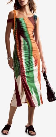 Desigual Stripe Asymmetric Dress in Off White at Nordstrom, Size X-Large