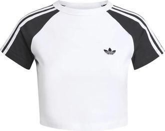 adidas three-stripe baby T-shirt - women - Cotton/Elastane - S - White