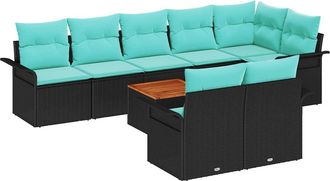 vidaXL Conjunto De Sof&aacute;s De Jard&iacute;n 9 Uds. 8-n&uacute;mero De Plazas Vidaxl