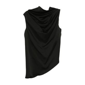 R&oacute;he Sleeveless Tops, female, Black, Size: M Black Cowl Neck Sleeveless Blouse