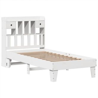 vidaXL Vidaxl - Estructura De Cama Sin Colch&oacute;n Madera Maciza Blanca 90x190 Cm