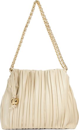 Dune London Womens Accessories Dominic - Pleated Chain Handle Bag - Cream - One Size
