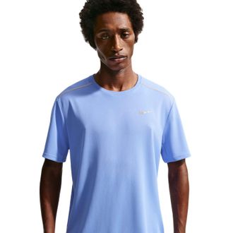 Nike Heren T-shirt Miler met Swoosh en reflecterende details (Royaal Blauw)