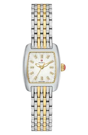 Michele Urban Petite 2-Tone Bracelet Watch, 22mm in Two Tone at Nordstrom