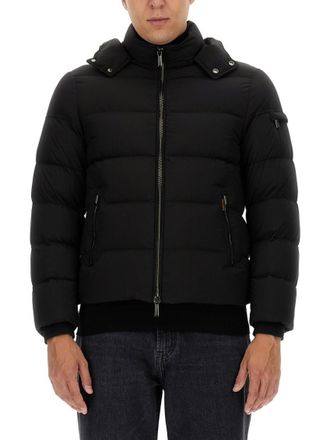 Moorer Black Quilted Hood Jacket