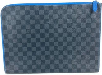 Louis Vuitton Pre-owned Clutches, female, Gray, Size: ONE SIZE Pre-owned Printed Flat Pouch