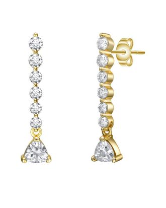 Genevive Silver Dangle Earrings