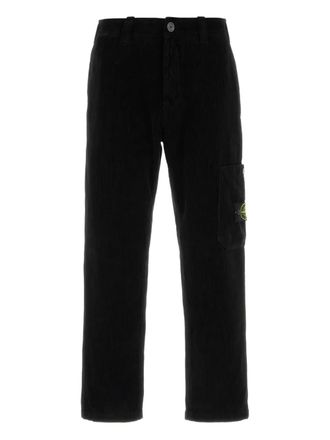 Stone Island corduroy trousers - men - Cotton - 31 - Black