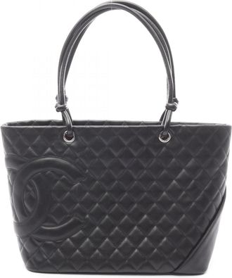 Chanel Black Leather Tote Bag (Pre-Owned)
