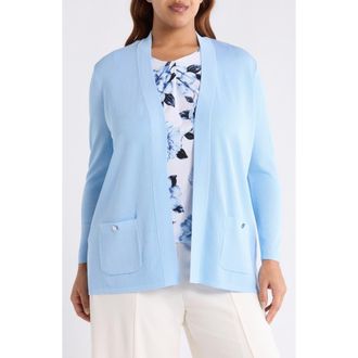 Anne Klein Malibu Open Front Cardigan in Lakeshore at Nordstrom, Size 3 X