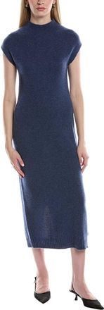 Alberta Ferretti Funnel Neck Cashmere Midi Sweaterdress