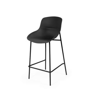 Koketto Home Taburete bajo de polipropileno negro