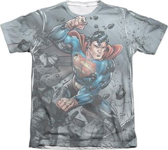 Gildan Superman Superman Vs Doomsday Adult 65/35 Poly/Cotton Short Sleeve Tee / T-Shirt
