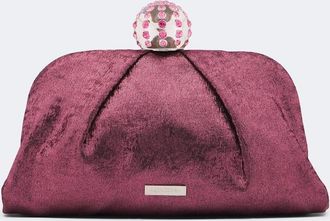 Aquazzura Tequila Mini embellished satin clutch