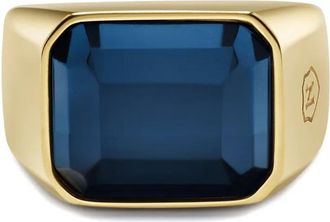 Nialaya Zircon zegelring - Goud