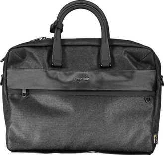 Calvin Klein Tassen, Heren, Zwart, ONE Size, Polyester, Laptoptas
