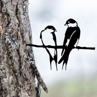 OEM Silueta De P&aacute;jaro, Estatua De P&aacute;jaro De Metal Para Patio, Decoraci&oacute;n De Jard&iacute;n Con P&aacute;jaros De Metal, P&aacute;jaros En Ramas