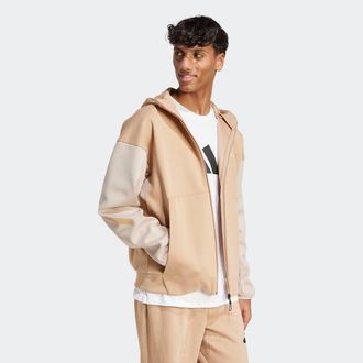 adidas Kapuzensweatshirt ADIDAS SPORTSWEAR Z.N.E. TRACK MIT DURCHGEHENDEM REISSVERSCHLUSS, Herren, Gr. 3XL, braun (warm sandstone, clay braun), Obermaterial:
