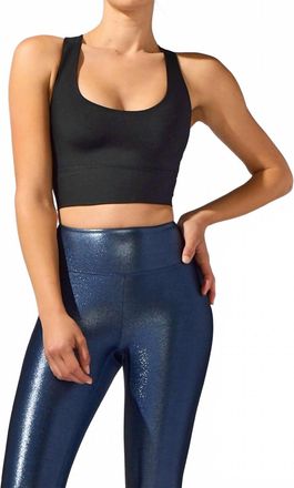 Heroine Sport Cross Back Top In Black