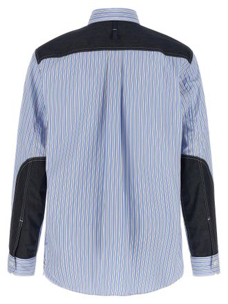 Junya Watanabe Striped Cotton Poplin Shirt - Blue