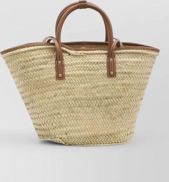 Jacquemus shopper raffia tote bag