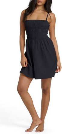 Billabong Suns Out Fit & Flare Minidress in Black Sands at Nordstrom, Size Medium