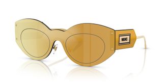 Versace Brown Mirror Gold Shield Ladies Sunglasses VE2276 10027P 144