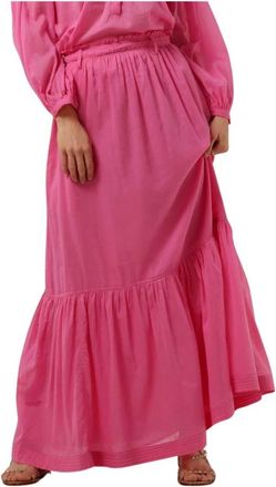 Rough Studios Maxi Rok Roze - Dames - Maxi Rokken - Roze - S - Rokken