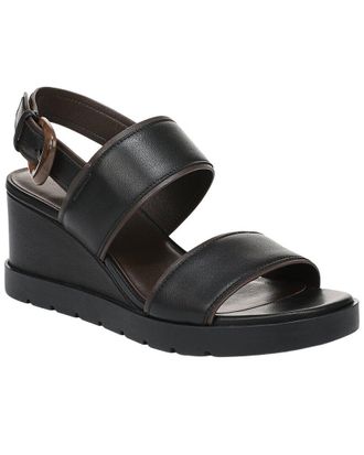 Vince Roma-B Leather Slingback Wedge Sandal
