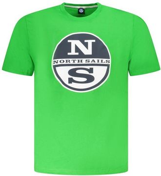 North Sails Mens Ns Compass Logo Tee - Lime Green Cotton - Size X-Large