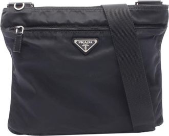 Prada Pre-owned Prada Tessuto Zip Top Crossbody Unisex ZISBCJNST2046CEA