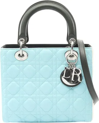 Dior Pre-owned Dior Medium Tricolor Lambskin Cannage Lady Dior Ladies QAL90Z29ZR6IIJVW