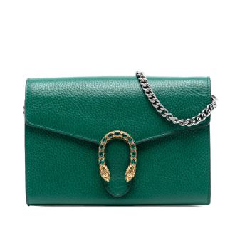 Gucci Tweedehands Leren Dionysus Wallet On Chain