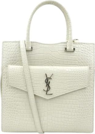 Saint Laurent Pre-owned Vintage Schoudertas - Dames - Vintage Handtas - Beige - ONE Size - Leer - Vintage