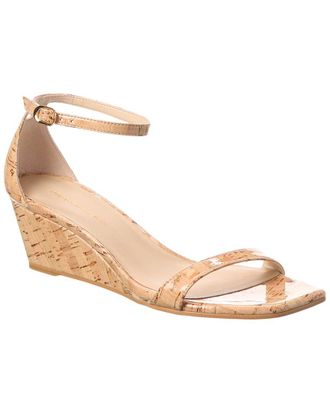 Stuart Weitzman Nudistcurve 50 Cork Wedge Sandal