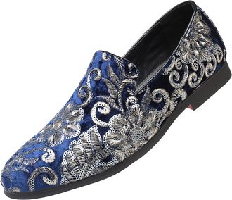 Generic PU Leather Shoes for Men | Floral Printed Shoes Lace Up formal Business Shoes Pointed Toe Shiny Flat Faux Leather Dress Shoes Bright Printed Leather S