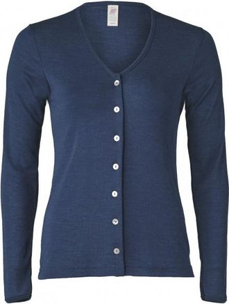 Engel Damen Cardigan Feinripp Wolljacke für Damen | blau