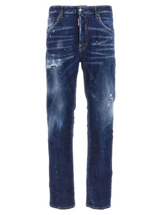 Dsquared2 Blue Straight Denim Jeans