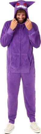 OppoSuits Pokémon Gengar Fleece Hooded Jumpsuit in Purple at Nordstrom, Size Xx-Large