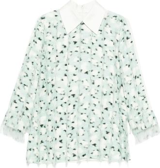 Jil Sander Top con frange - Blu