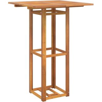 vidaXL Mesa Alta De Terraza Madera Maciza De Acacia 75x75x110 Cm Vidaxl