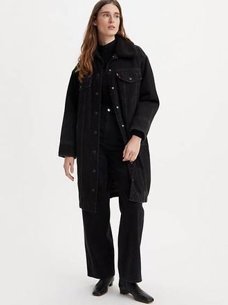 Levi's Longline Padded Trucker Jacket - Womens - XS - Black