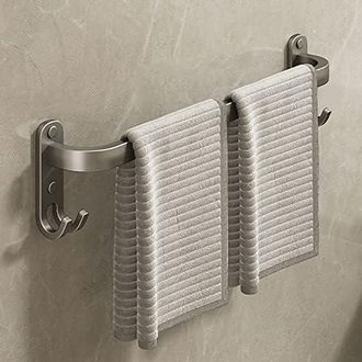 OEM Toallero De Pared Autoadhesivo De Aluminio De 3 Niveles Con Ganchos Para Ba&ntilde;o, Cocina Y Aseo